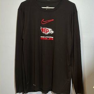 Nike Tee Black Long Sleeve w/ EP Eagles Logo